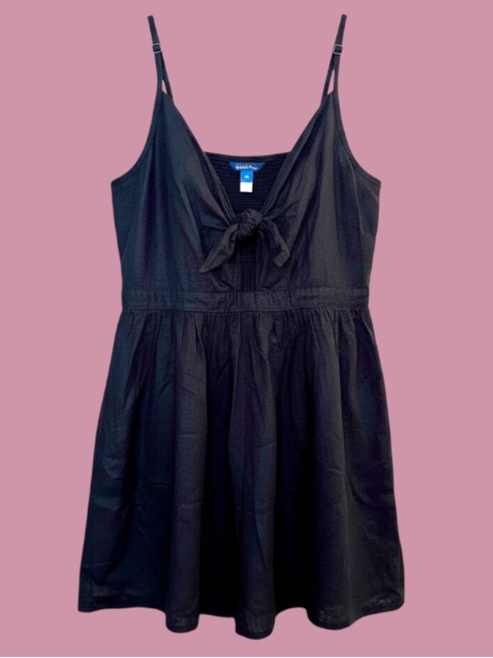 Old Navy Black Tie-Front Cami Dress